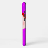 Coque iPhone 16 Pro Max fille rose (Côté gauche)