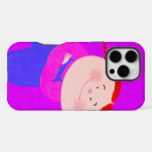 Coque iPhone 16 Pro Max fille rose (Verso Horizontal)