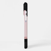 Coque iPhone 16 Pro Max Fille Rose or Parties scintillant étincelle et nom (Côté gauche)