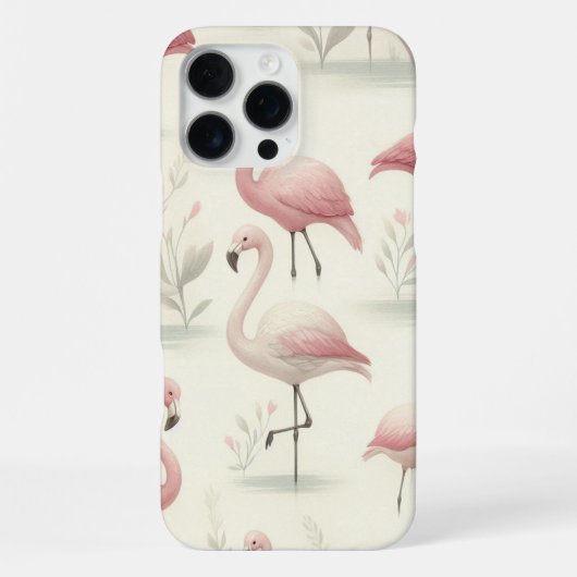 Coque iPhone 16 Pro Max Flamant Élégant (Verso)