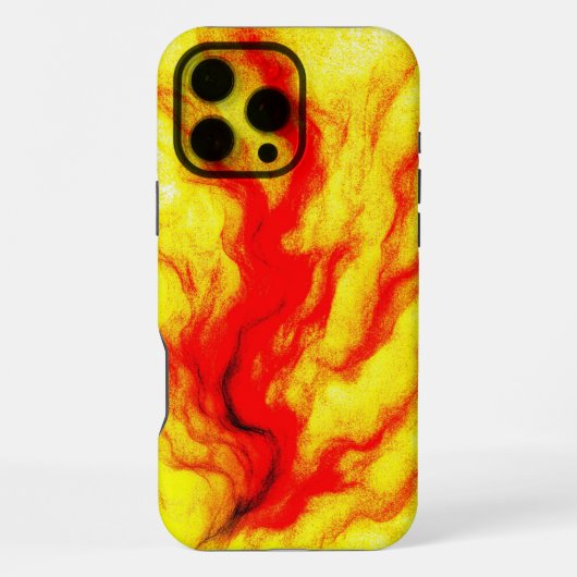 Coque iPhone 16 Pro Max Flame Flow – Abstrait Inspiré du Feu (Verso)