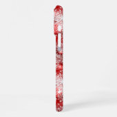 Coque iPhone 16 Pro Max Flammes de neige sur rouge (Côté gauche)