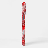 Coque iPhone 16 Pro Max Flammes de neige sur rouge (Côté droit)