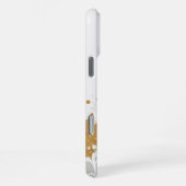 Coque iPhone 16 Pro Max Fleur de blanc or (Côté droit)