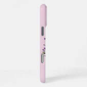 Coque iPhone 16 Pro Max Fleur de lavande : Initiale monogrammée 'L' (Côté droit)