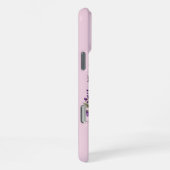 Coque iPhone 16 Pro Max Fleur de lavande : Monogramme Initial 'K' (Côté droit)