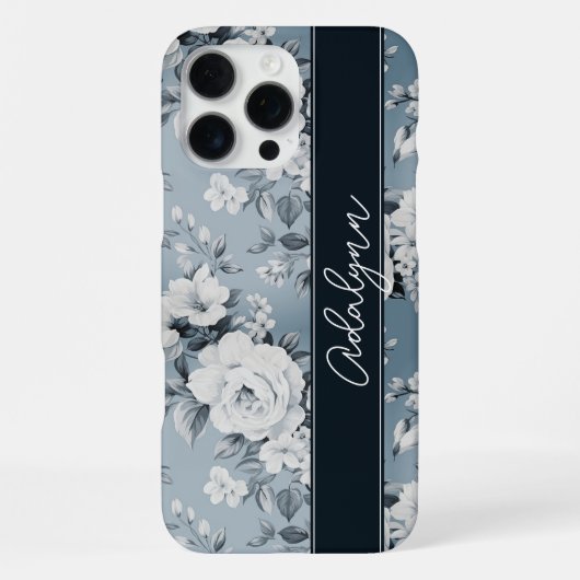 Coque iPhone 16 Pro Max Fleur de Minuit (Verso)