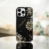 Coque iPhone 16 Pro Max Fleur Luxe Sombre
