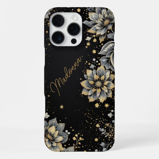Coque iPhone 16 Pro Max Fleur Luxe Sombre (Verso)