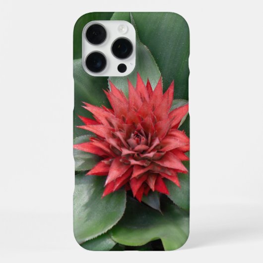 Coque iPhone 16 Pro Max - Fleur rouge tropicale (Verso)