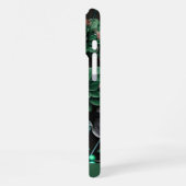 Coque iPhone 16 Pro Max Fleur sombre vert foncé (Côté gauche)