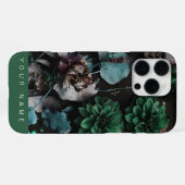 Coque iPhone 16 Pro Max Fleur sombre vert foncé (Verso Horizontal)