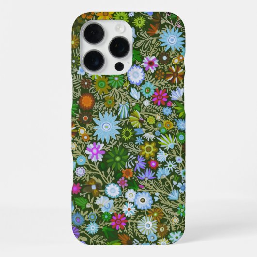 Coque iPhone 16 Pro Max Fleurit Champ Vert Sauvage (Verso)