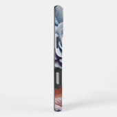 Coque iPhone 16 Pro Max Fleurs 3D roses et bleues (Côté droit)