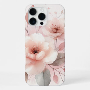 Coque iPhone 16 Pro Max Fleurs aquarelles délicates de classe sophistiquée