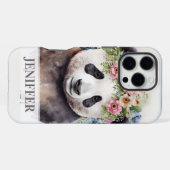 Coque iPhone 16 Pro Max Fleurs de Panda Aquarelle                          (Verso Horizontal)