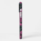 Coque iPhone 16 Pro Max Fleurs de pivoines violettes (Côté gauche)