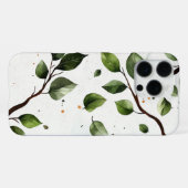Coque iPhone 16 Pro Max Fleurs et feuilles (Verso Horizontal)
