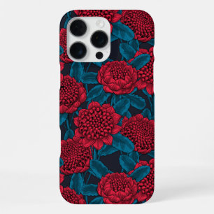 Coque iPhone 16 Pro Max Fleurs rouges de waratah