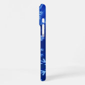 Coque iPhone 16 Pro Max Flocons de neige bleus (Côté gauche)