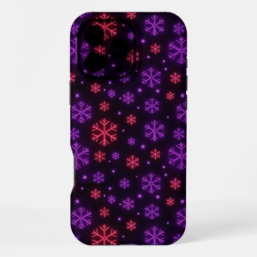 Coque iPhone 16 Pro Max Flocons de néon (Verso)