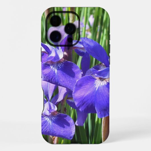 Coque iPhone 16 Pro Max Floral d'Irises pourpre (Verso)