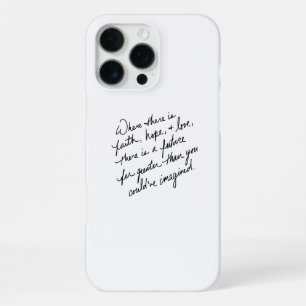 Coque iPhone 16 Pro Max Foi scénarisée à la main Espoir et amour spirituel