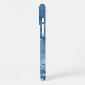 Coque iPhone 16 Pro Max Fond aquarelle abstrait bleu (Côté gauche)