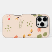 Coque iPhone 16 Pro Max Fond floral organique (Verso Horizontal)