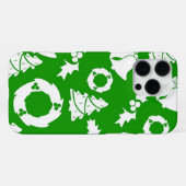 Coque iPhone 16 Pro Max Fond vert avec cloches, gui et arbre (Verso Horizontal)