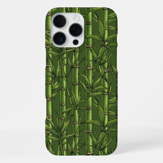 Coque iPhone 16 Pro Max Forêt de bambou en vert (Verso)