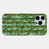 Coque iPhone 16 Pro Max Forêt de bambou sur bleu clair (Verso Horizontal)