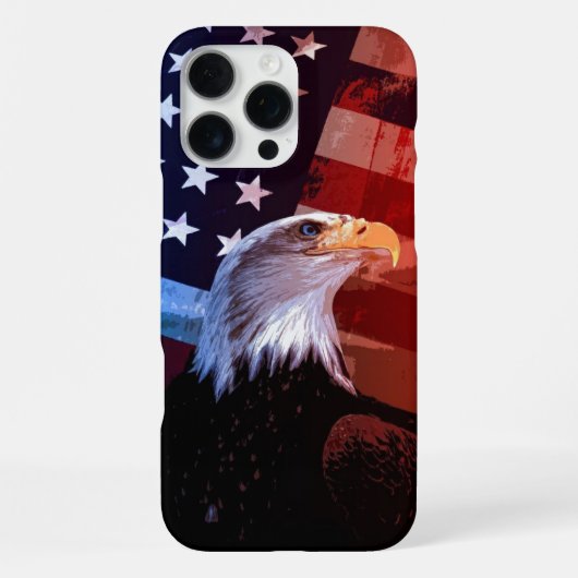 Coque iPhone 16 Pro Max "Freedom Soars - Patriotic Eagle Edition" (Verso)