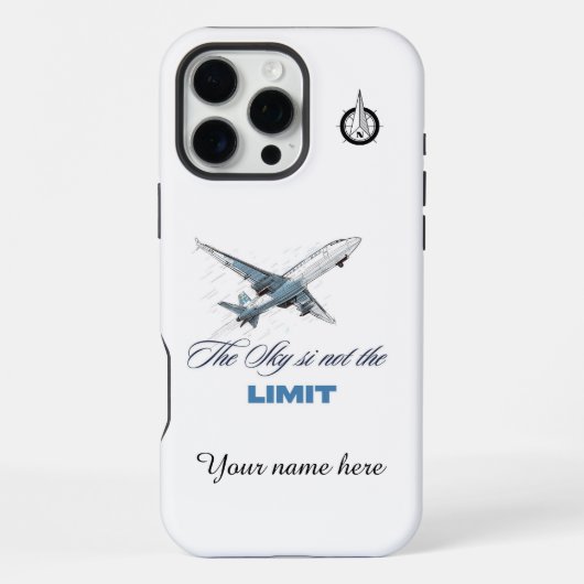 Coque iPhone 16 Pro Max Funda de Celular Aviación (Verso)