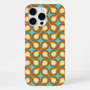 Coque iPhone 16 Pro Max Funky 1970 Metaball Graphic Circle Barbell Orange
