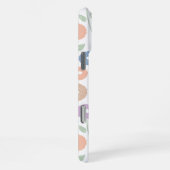 Coque iPhone 16 Pro Max Fuzzy Flower Rpt Pattern Pastels on White (Côté droit)