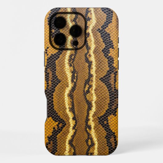 Coque iPhone 16 Pro Max Garde du serpent : Peau léopard jaune (Verso)