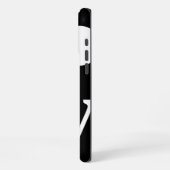 Coque iPhone 16 Pro Max Géant Monogramme Simple Noir et Blanc (Côté gauche)
