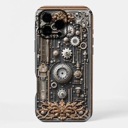 Coque iPhone 16 Pro Max Gear Guard Steampunk pour (Verso)