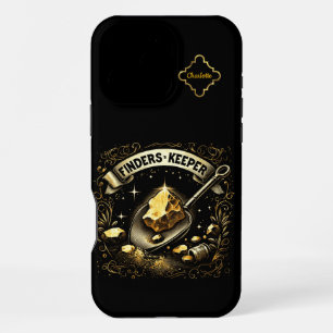 Coque iPhone 16 Pro Max Gems cachés dans les sables dorés