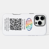 Coque iPhone 16 Pro Max Générateur de code QR et logo d'entreprise Moderne (Verso Horizontal)