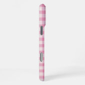 Coque iPhone 16 Pro Max Gingham Rose Bébé (Côté droit)