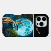 Coque iPhone 16 Pro Max Girafe sous clair de lune (Verso Horizontal)