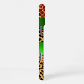 COQUE iPhone 16 PRO MAX GIRAFFE IMPRIMÉE PEAU DE LÉOPARD VERT ÉMERAUDE (Côté droit)