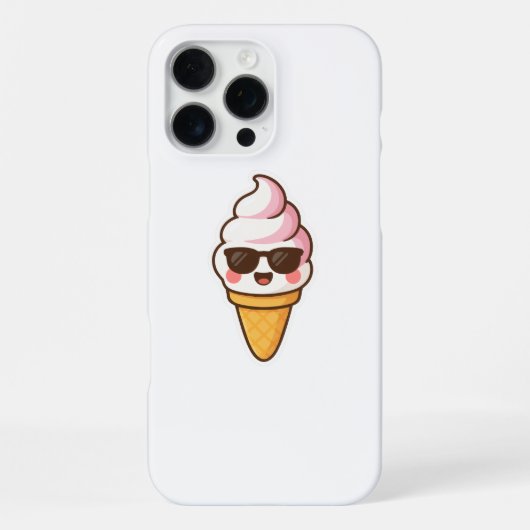 Coque iPhone 16 Pro Max Glace Kawaii Cool (Verso)