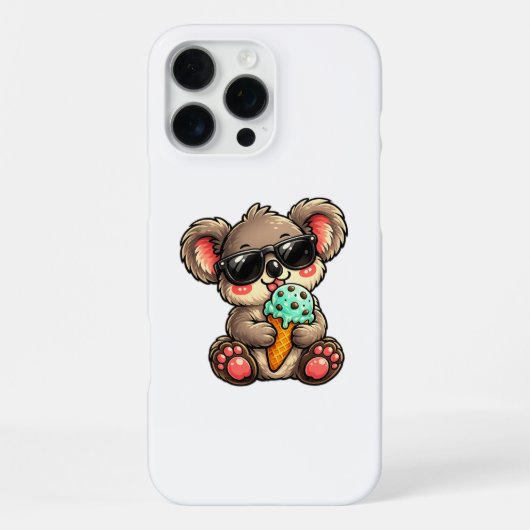 Coque iPhone 16 Pro Max Glace Koala Cool (Verso)
