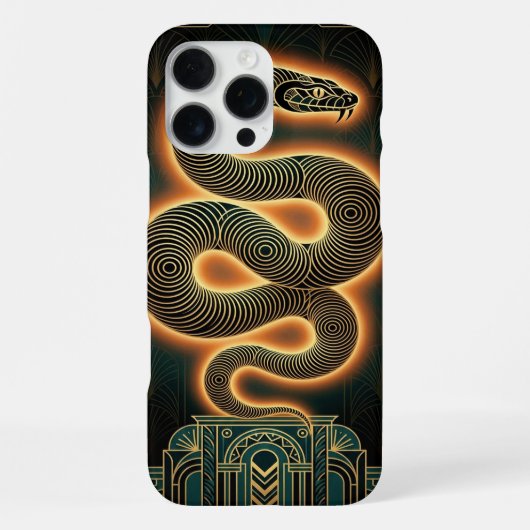 Coque iPhone 16 Pro Max Gold Teal iPhone 16 Pro Max Case | Mystical Snake  (Verso)