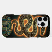 Coque iPhone 16 Pro Max Gold Teal iPhone 16 Pro Max Case | Mystical Snake  (Verso Horizontal)