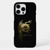 Coque iPhone 16 Pro Max Golden Tree Frog Artistic Monogram Custom (Verso)