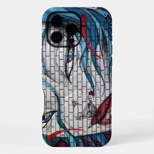 Coque iPhone 16 Pro Max Graffiti de fille asiatique  (Verso)